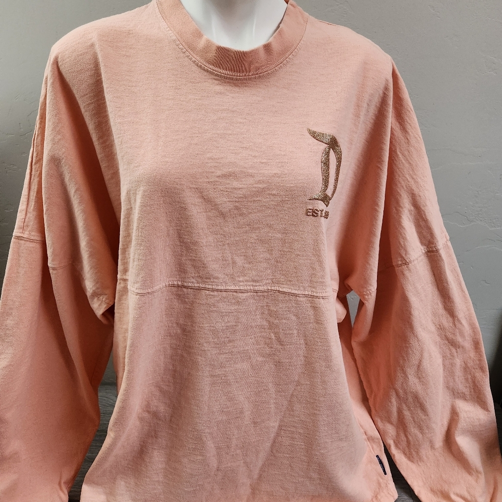 Disneyland Resort Orange Spirit Jersey Size XXL Spellout Glittery Oversized‎